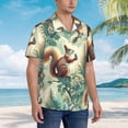 thumbnail image 2 of Lsque Forest squirrel surreal pattern Hawaiian Shirt for Men, Unisex Summer Beach Casual Short Sleeve Button Down Shirts-Medium, 2 of 9