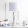 thumbnail image 3 of JONATHAN Y Bradley 29" Resin LED Table Lamp, White/Black Faux Marble, JYL1002A, 3 of 8