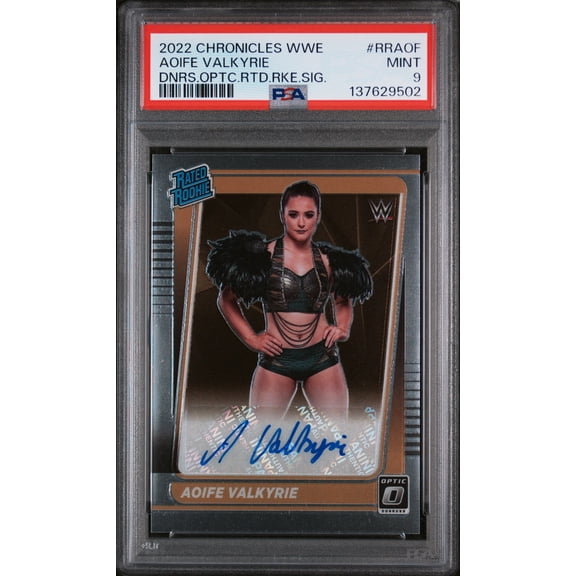 Graded 2022 Panini Chronicles WWE Donruss Optic Rated Rookie Signatures Aoife Valkyrie #RRAOF Optic Rated Rookie Auto Rookie PS
