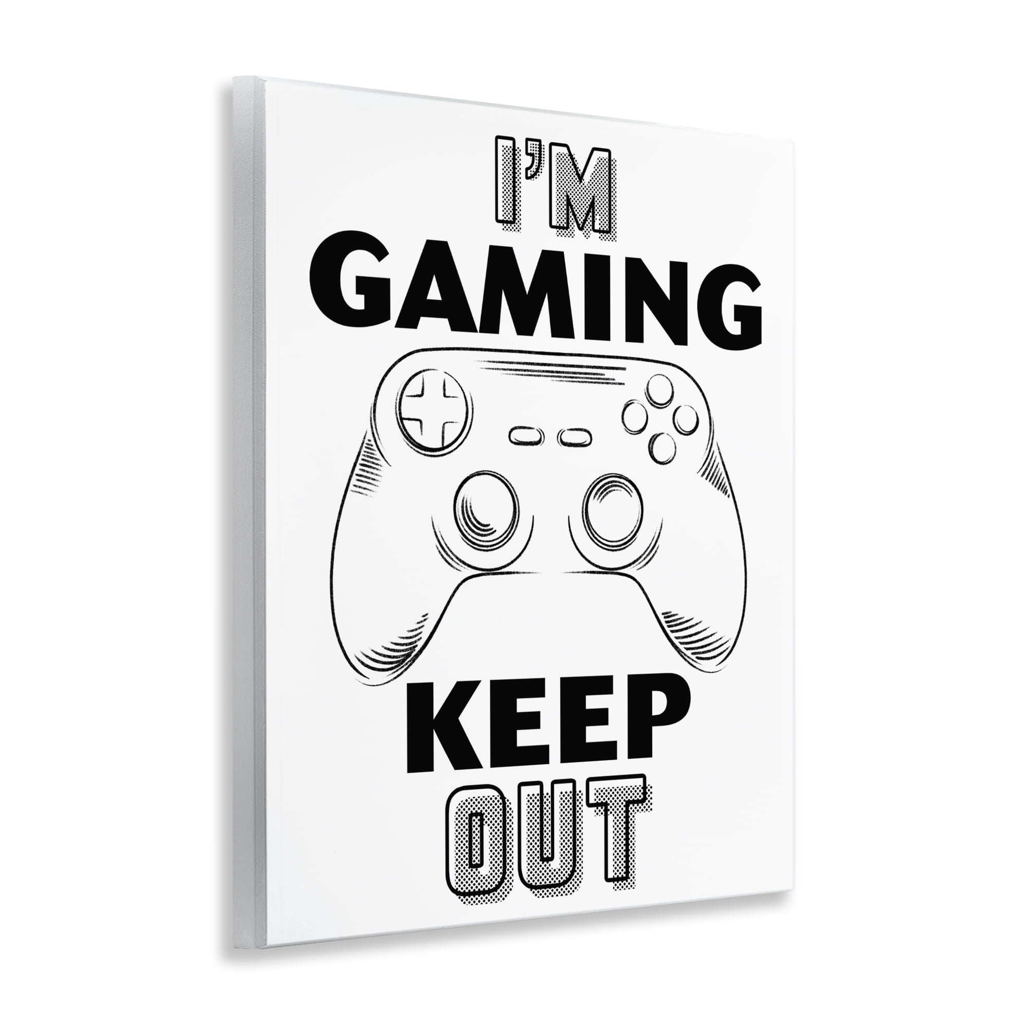 Stupell Industries Gaming Keep Out Wall Plaque Art, design by Marcus Prime