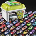 thumbnail image 2 of 32 Pcs Voiture pour Enfants Modèle en Métal Moulé sous Pression Garçon 1:64 Véhicule en Alliage avec Boîte à Rétrofriction Jouets Éducatifs pour 3 Ans Cadeaux Ensemble de 32 Pcs, 2 of 6
