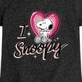 thumbnail image 3 of Peanuts - I Heart Snoopy - Toddler & Youth Girls Short Sleeve Graphic T-Shirt, 3 of 6