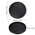 thumbnail image 2 of Unique Bargains 12' Round Wood Serving Tray Decorative Platter Home Kitchen Candle, Black, 2 of 6