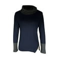 thumbnail image 6 of hirigin Women's Spring Autumn Casual Tops Long Sleeve Half High Neck Button Contrast Color T-shirt, 6 of 8