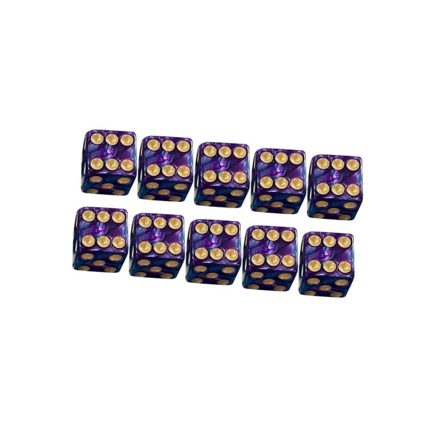 dados de seis caras, juguetes de barra opaca D6 16mm para de DND RPG, accesorios para enseñanza de matemáticas Violeta Hugo Dados de seis caras