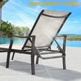thumbnail image 4 of Uforic 3 Pcs Folding Lounge Chair,Outdoor Reclining Chair,Chaise Lounge Chair for Pool Beach Patio Sunbathing Beige, 4 of 5