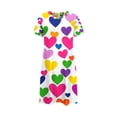 thumbnail image 3 of Kelon Nuisettes et Chemises de Nuit pour Femmes Grande Taille Robe de Nuit Décontractée pour Femmes Grande Taille Imprimé Cœur Manches Courtes Col Rond Extensibilité Moyenne Nuisette Ample Robe de Nuit de la Saint-Valentin, 3 of 4