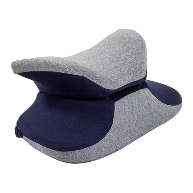 Almohada para Dormir 360 degree Espalda Cuello Almohada Memoria Almohada - Azul oscuro SM SunniMix Cojín de viaje Nap