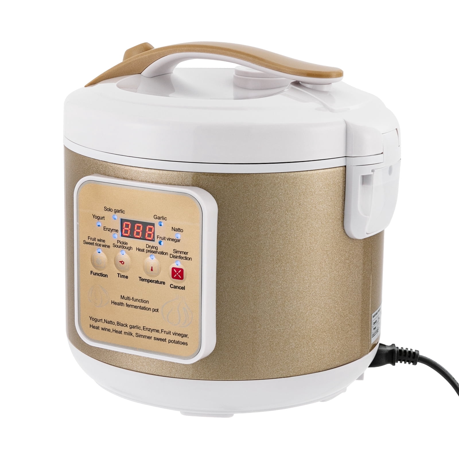 Black Garlic Fermenter, 1.59gal Round Fermentation Machine Electric Home Use Fermenting Machine 6L Automatic Fermenter Maker Intelligent Fermentation Box, Black Garlic Fermentation Machine - AZK 286