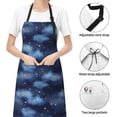 thumbnail image 6 of Naloa Starry Sky Apron Kitchen Aprons with Pockets for Women Men Chef, 6 of 8