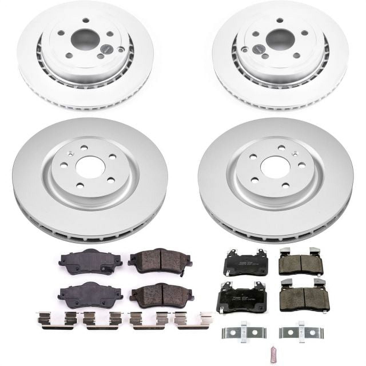 PowerStop Front and Rear Geomet Coated Brake Rotor and Pad Kit Fits: CHEVROLET Select Models CRK7005