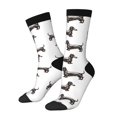 thumbnail image 1 of Fotbe Dachshund Dog Puppy Calcetas Largas con Estampado para Hombre y Mujer – Calcetas de Compresión Transpirables y Elásticas, Viajar y Uso Diario Talla 5-11, 1 of 6