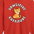 thumbnail image 3 of Pawsitive Cattitude  - Toddler And Youth Long Sleeve Graphic T-Shirt, 3 of 6
