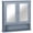 Grey, variant on Kleankin Wall-Mounted Medicine Cabinet with Double Doors and Adjustable Shelf, White and Grey