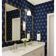 thumbnail image 3 of S4Sassy Modern Mandala Medallion Wallpaper- Blue Bohemian Wall Covering, 25" X 240" Self-Adhesive Textured Vinyl Wallpaper, Decorative Wallwrap, Easy Diy Wall Covering For Bedroom, Living Spaces, 3 of 8