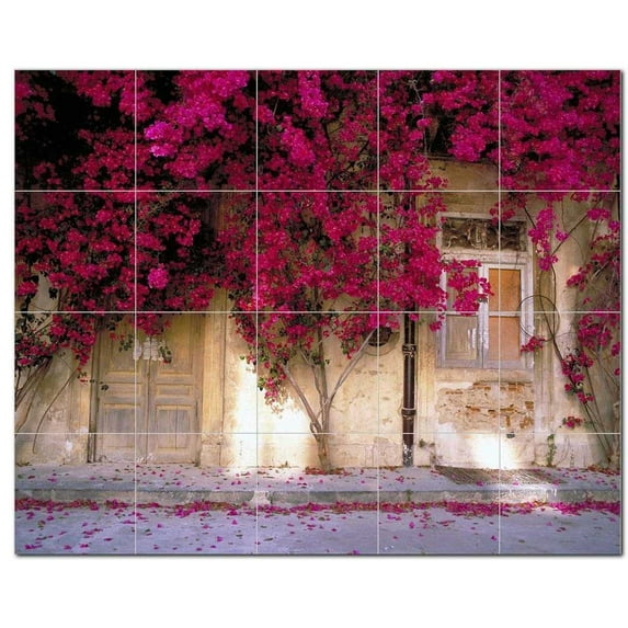 Flower Photo Ceramic Tile Mural Kitchen Backsplash Bathroom Shower, 404838-M54