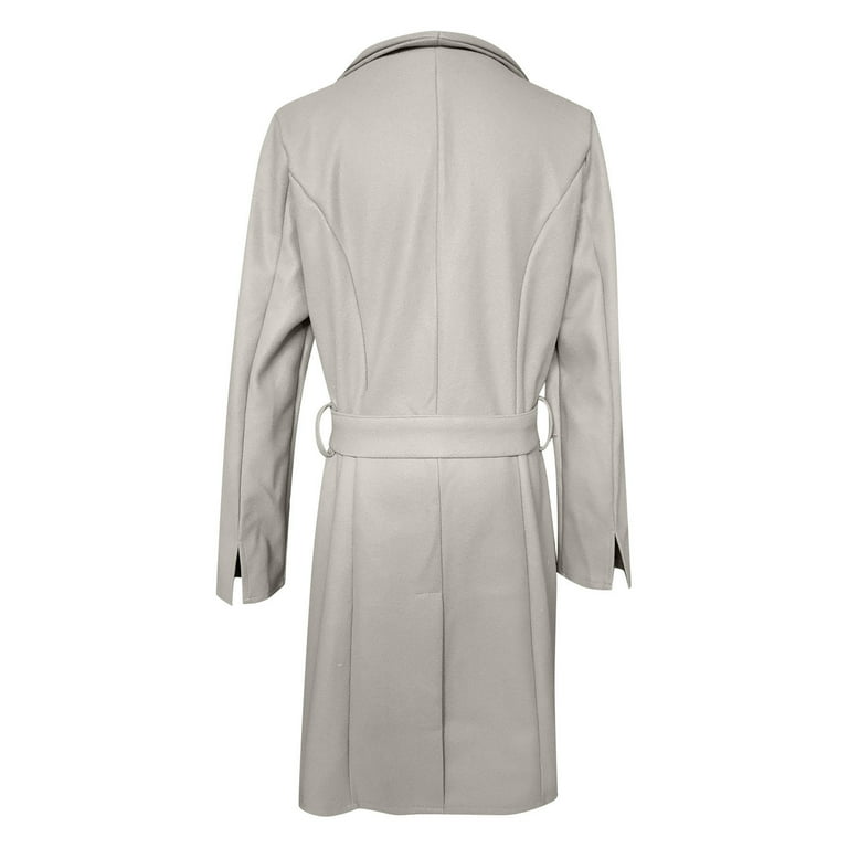 Trench Coats for Women,2023 Winter Casual Warm Woolen Blend Pea