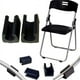 thumbnail image 1 of Juego de 32 piezas para proteger el suelo y amortiguar los muebles, deslizadores de plástico negros en forma de U de 14 mm de diámetro para patas de silla, 1 of 5