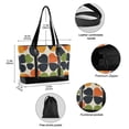 thumbnail image 2 of FORMRS Canvas Laptop Tote Bag for Women with 15.6" Computer Compartments Shoulder Handbag, Black Clover Pattern, 2 of 7