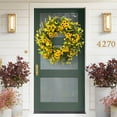 thumbnail image 3 of 18Inch Spring Wreath Forsythia Wreath with Yellow Daisy Summer Wreaths for Front Door Wreath for Seasonal Decor, 3 of 8