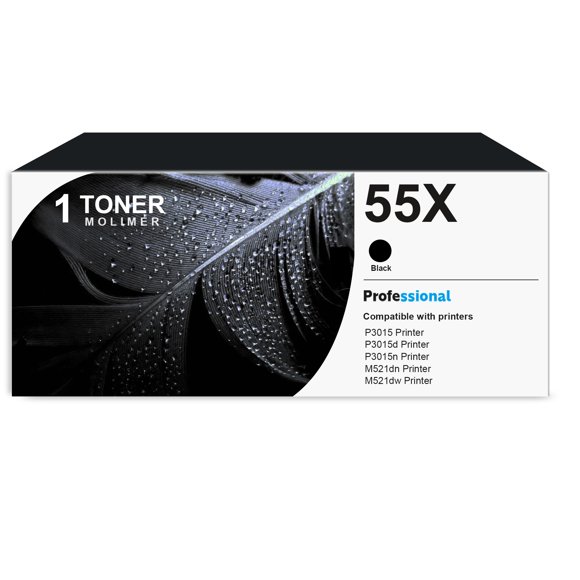 55X | CE255X Toner Cartridge Yields Up to 13,500 Pages Replacement for HP 55X Toner Cartridge P3015 P3015d P3015n Pro MFP M521dn M521dw Printer