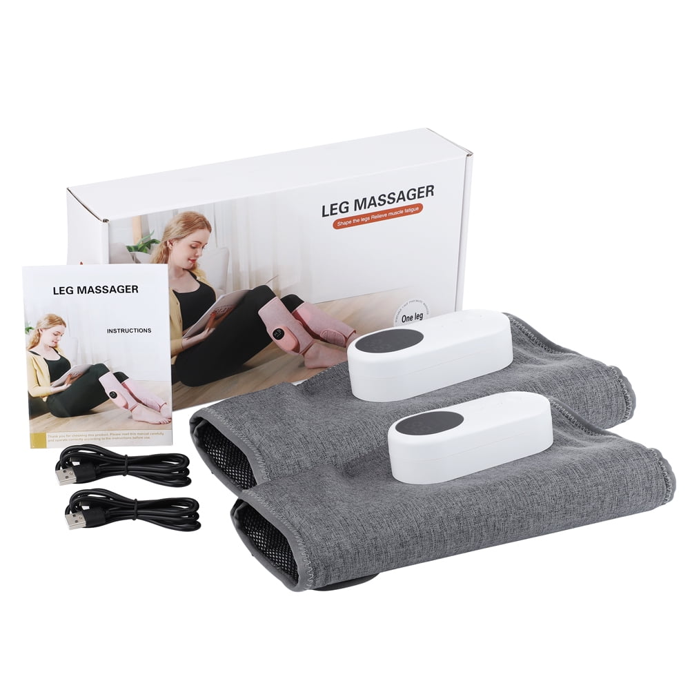 Leg Massager,Leg Compression Massager for Circulation,3 Modes and 3 Intensities of Calf Wraps Massager with Heat and Air Compression for Tired,Tense,Relax Legs 2Pcs