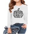 thumbnail image 2 of YUANxueke Girls Thanksgiving Long Sleeve Shirts Casual Printed Crewneck Soft Comfy Tee Tops for 3-15 Years, 2 of 5