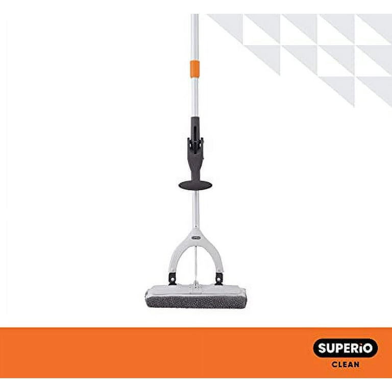  Superio Miracle Mop Set Microfiber Flat Mop Wet and Dust Mop  Best Mop for Vinyl Plank, Hardwood, Laminate, Tile Flooring, Wall, with  Aluminum Telescopic Handle, and Velcro Microfiber Mop Pad, Grey 
