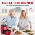 thumbnail image 4 of DASH Tasti-Crisp™ - Horno eléctrico freidora de aire, 2.6 cuartos de galón, color rojo - Freidora compacta de aire para alimentos más saludables en minutos, ideal para espacios pequeños, apagado, 4 of 5
