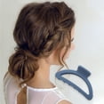 thumbnail image 2 of Unique Bargains 1 Pc Frosted Half Circle Hair Clips Hairdo Clip for Home Dark Blue, 2 of 5