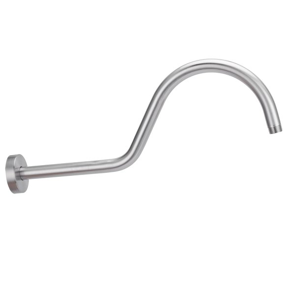 Shower Arm, Shower Rod Brushed Process NPT1/2 Male Thread Airtightness Stainless Steel Wear Resistant with Decorative Cover for Bathroom for Home for Hotel