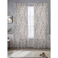 thumbnail image 2 of Black Grey Branches Sheer Curtains 84 Inch Length 2 Panels Set - Light Filtering Window Treatments, Vintage Art Farmhouse Rod Pocket Semi Curtains for Living Room/Bedroom/Kitchen Décor, 104"W x 84"L, 2 of 7