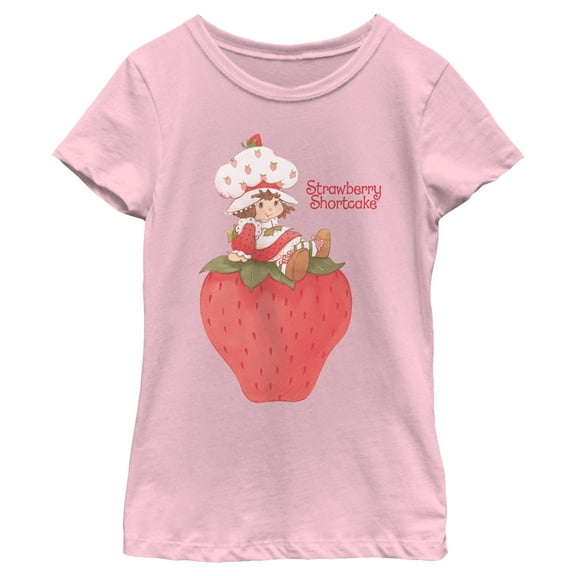 Girl's Strawberry Shortcake Relaxing on a Berry  Graphic T-Shirt