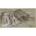 thumbnail image 3 of Joachim Franz Beich 14x10 Black Modern Framed Museum Art Print Titled - The Waterfalls at Tivoli (Recto) (1704-1714), 3 of 5