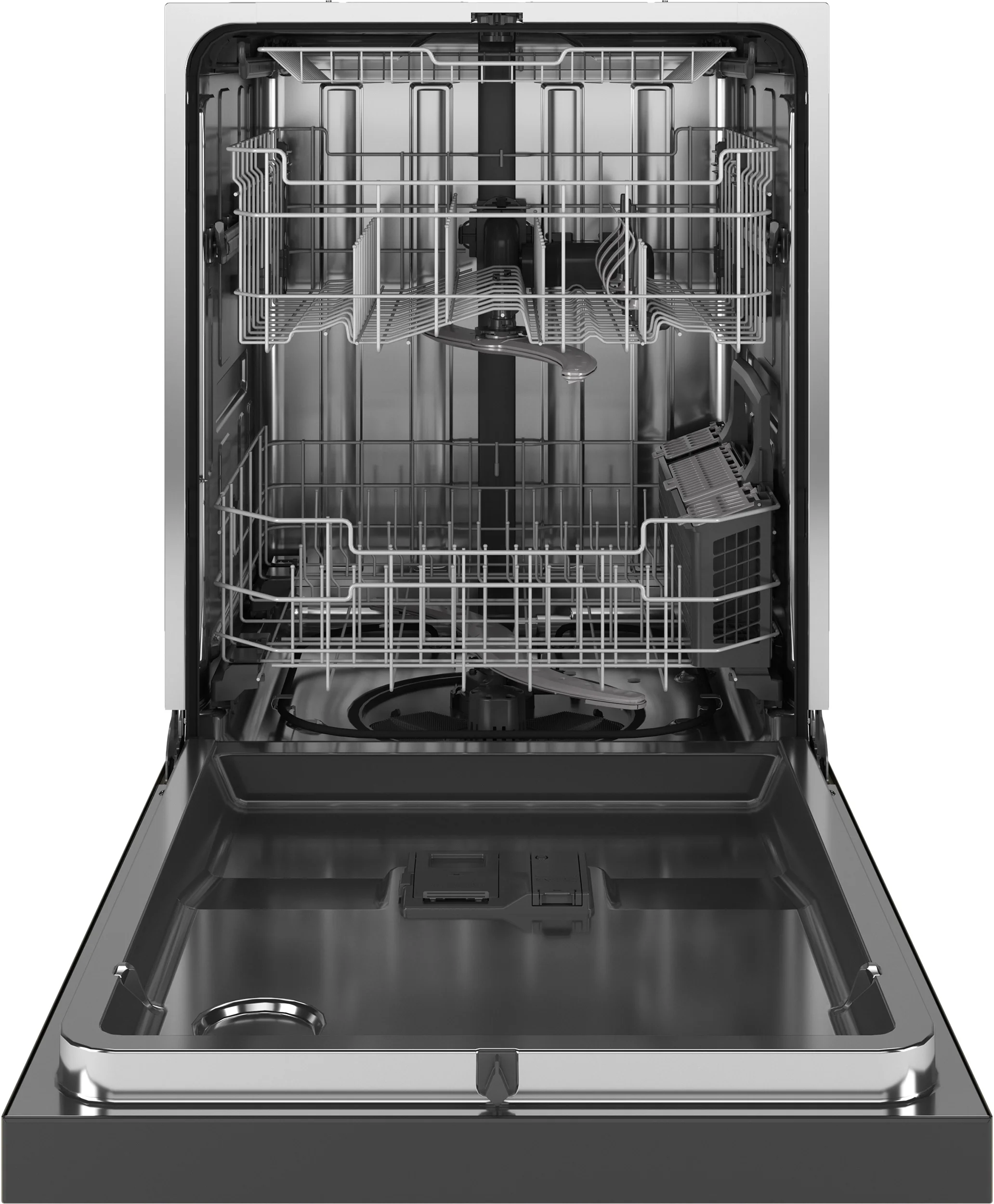 General Electric Front Control with Stainless Steel Interior Dishwasher with Sanitize Cycle GDF650SMVES
