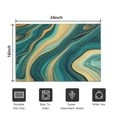 thumbnail image 5 of Teal Gold Wave Marble Pattern Door Rugs,Washable Non Slip Door Mats Indoor,Decorative Door Mats,Entry Mat Indoor for Entrance,Bedroom,Kitchen,Bathroom,16"x24", 5 of 6