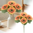 thumbnail image 2 of Artificial Sunflower, Ongmies Faux Silk Sunflowers Bouquet, Plastic Artificial Flowers Bouquet, Memorial Decoration for Cemetery, Hanging & Table Centerpieces, 2 of 7