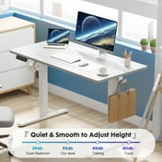 edx Electric Standing Desk, Height Adjustable Desk, 55 x 24 Inches Ergonomic Stand up Desk with Memory Preset and T-Shaped Metal Bracket for Home Office
