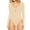 Beige Zip, variant on Womens Long Sleeve Rib Knit Bodysuit Round Neck Solid Color Sexy Ribbed One Piece Romper Onesies Bodycon Tops (XL, Yellow Zip)