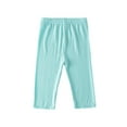 thumbnail image 1 of Xmarks Girls Capri Leggings 3/4 Pants Summer Sports Running Yoga Dance Pants Girls Athletic Workout Leggings Green, 1 of 9