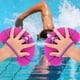 thumbnail image 1 of Paletas de mano para natación, accesorios de ejercicio para natación en regazo, equipo de entrenamiento de natación para hombres, mujeres, niños y niñ Rosa, 1 of 8