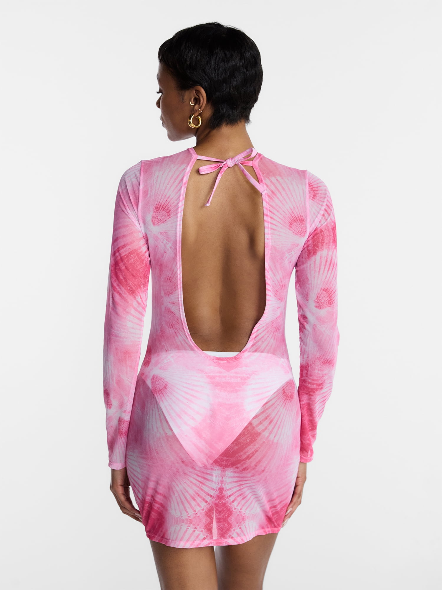 Hot Girl Summer by Megan Thee Stallion Women's and Women's Plus Thee Mesh Coverup Dress, Sizes XS-3X