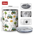 thumbnail image 4 of 12oz Coffee Tumblers Cartoon Tractors Hay Bales White Pattern Stainless Steel Vacuum Insulated Travel Tumbler Coffee Cups Mug with Lid and Straw with Cleaning Brush for Cold & Hot Drinks, 4 of 5