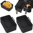 thumbnail image 3 of Silicone Pot for Ninjas Dual Air Fryer Reusable Silicone Air Fryer Liner Easy Cleaning Food Safe Air Fryer Accessories Air Fryer Rack Accessories for Air Fryer Oven Microwave, 3 of 3