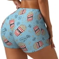 thumbnail image 1 of Fotbe I Am A Fan Popcorn Shorts Sin Costuras – Shorts Deportivos de Cintura Alta para Mujer, Elásticos para Gimnasio, Yoga, Running o Ciclismo-Large, 1 of 8