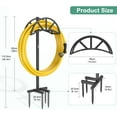 thumbnail image 2 of Garden Hose Holder,4 Spikes Water Hose Holder, Freestanding Hose Stand Made of Heavy Duty Steel for Outside Yard Lawn, 2 of 9