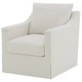 thumbnail image 4 of Winter Upholstered Sloped Arm Accent Swivel Chair Beige, 4 of 11