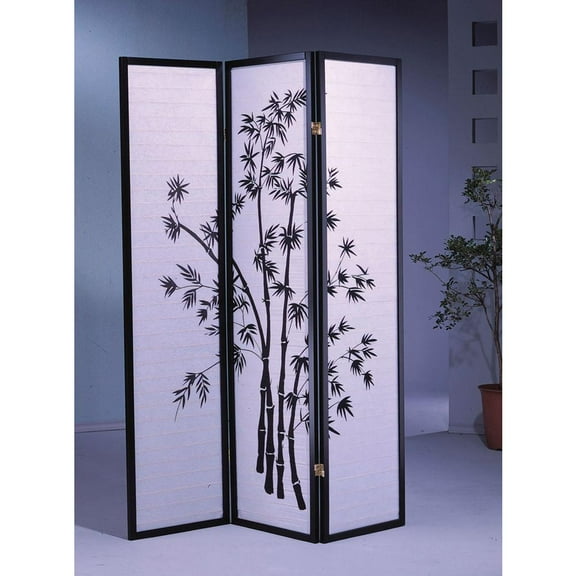 ORE International 3 Panel Room Divider, Bamboo Design