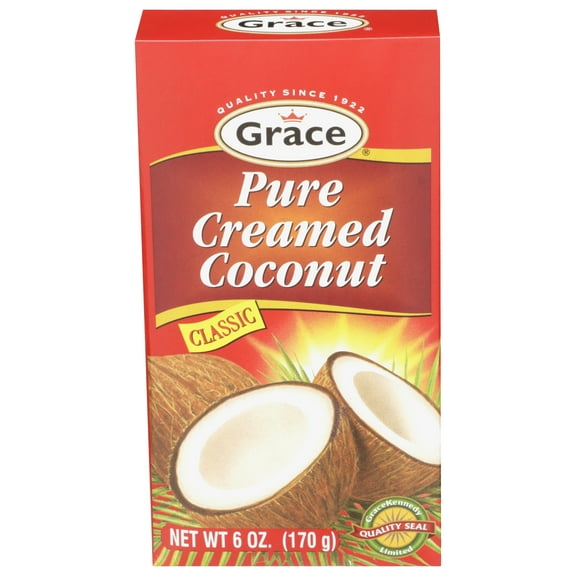 Grace Pure Creamed Coconut 170g - All Natural, No Allergens, Ready-to-Use Coconut Milk Substitute
