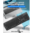 thumbnail image 5 of Keyquest USB Wired Keyboard Quiet Keys Ergonomic Full Size Plug and Play for Office Desktop Laptop, 5 of 5
